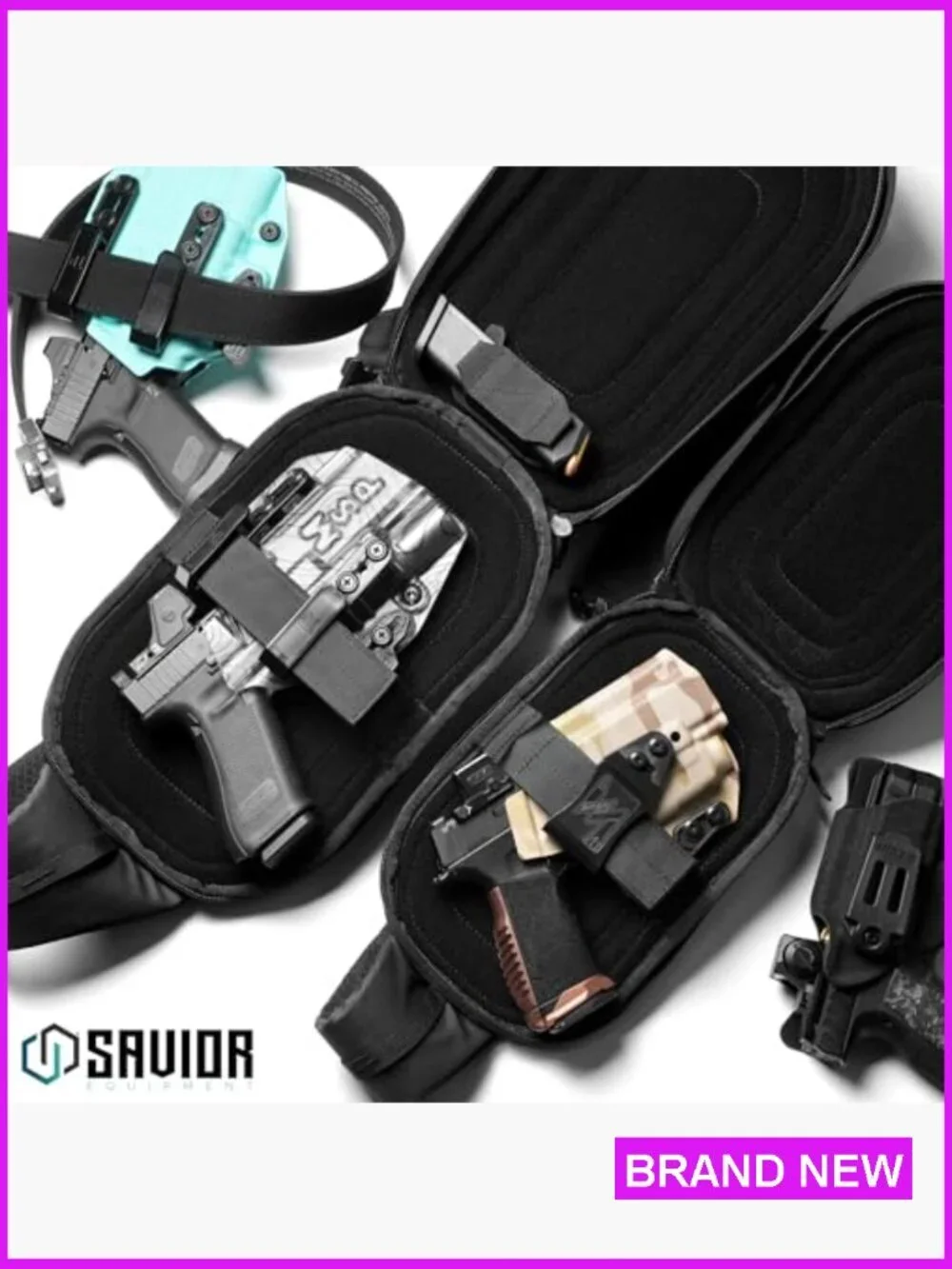 Tactical Sling Bag Crossbody EDC Low-Profile Concealed Carry Pistol Case Rapid